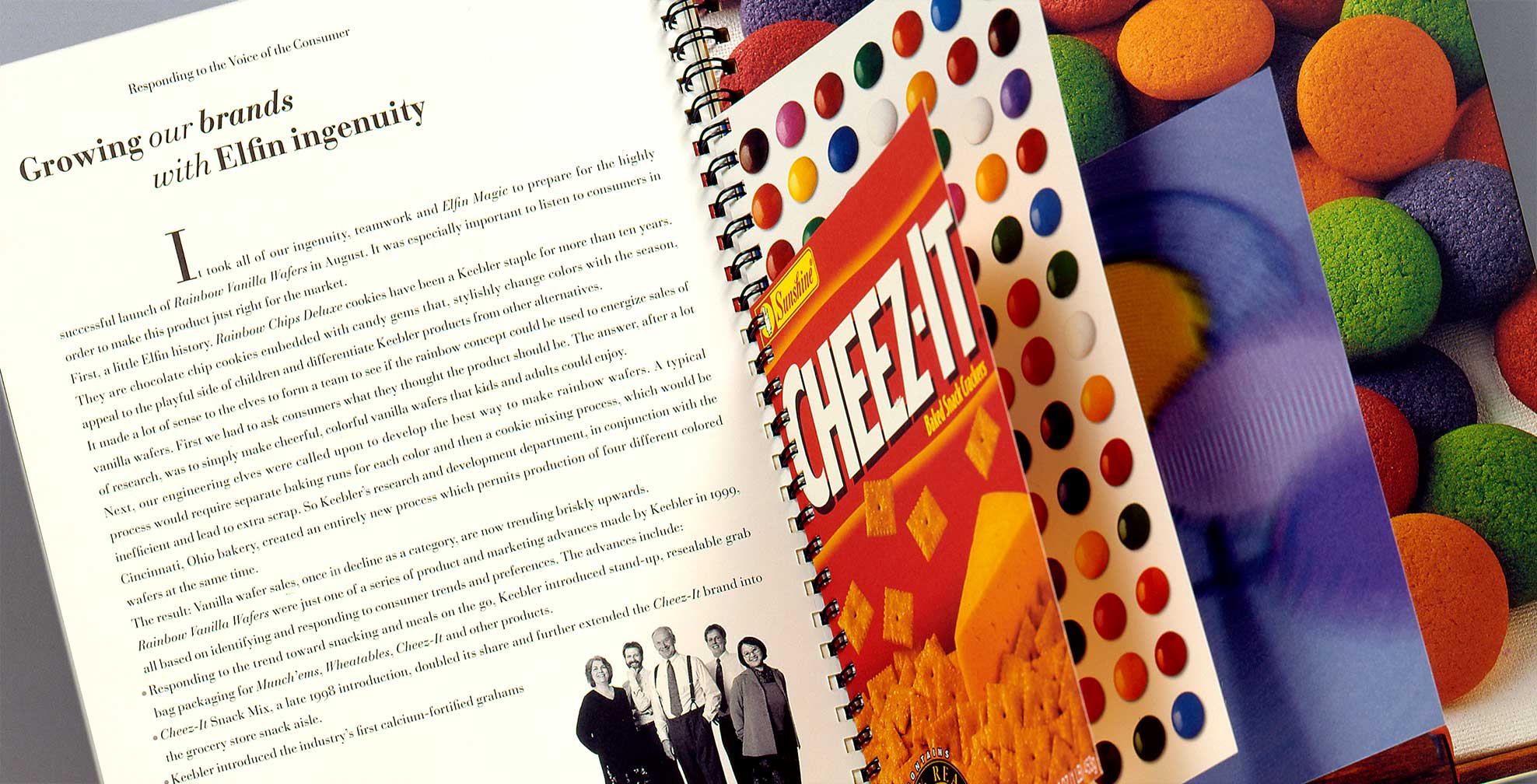 keebler_annaul-report-spread-close-up.jpg Art Direction by: Bart Crosby, Crosby Associates